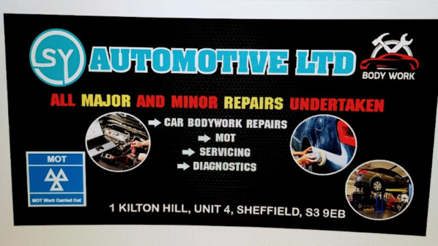 S Y Automotive Ltd MOT SERVICE BODYWORK DIAGNOSTICS SHEFFIELD